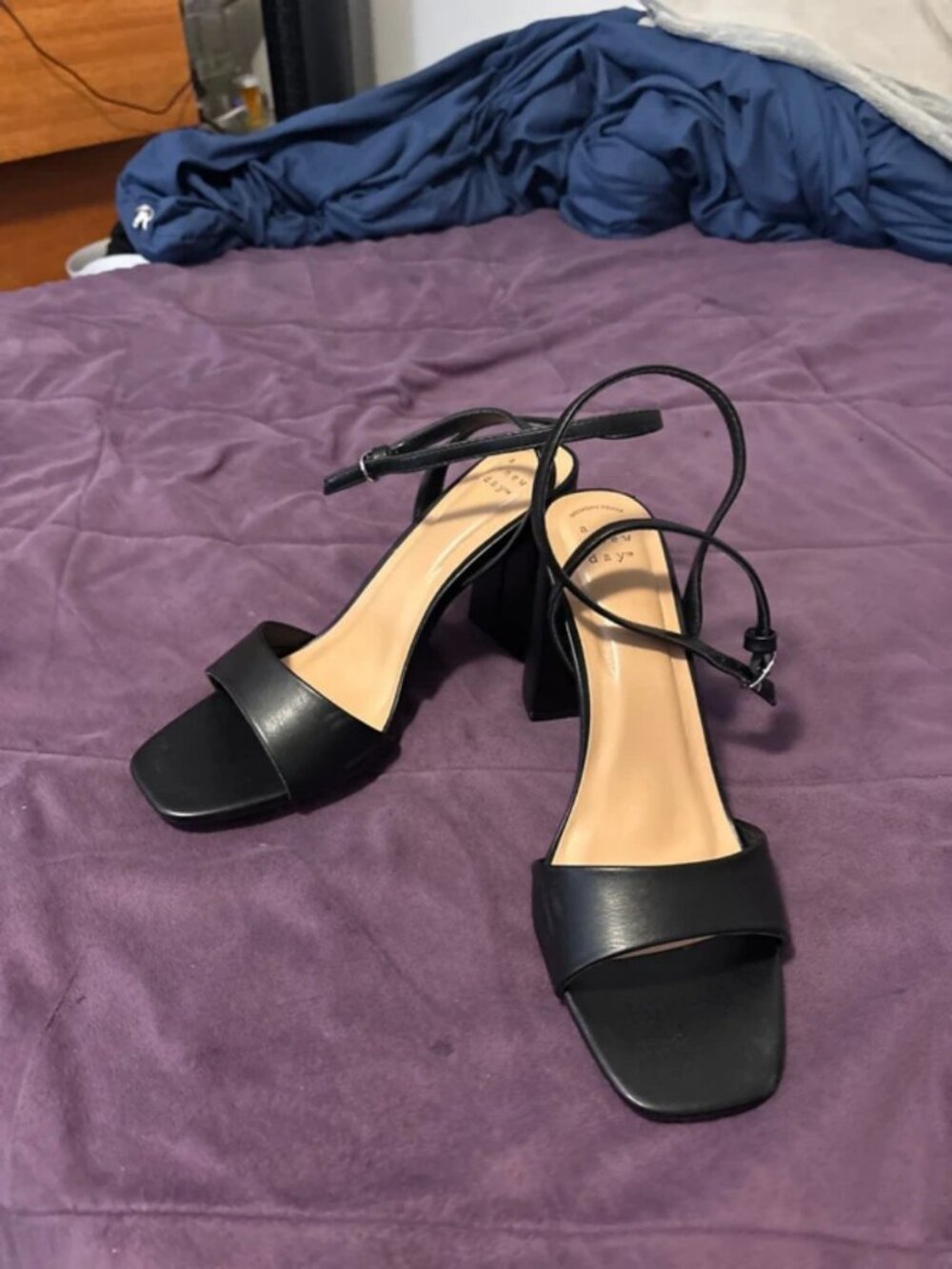 Black chunky heel
